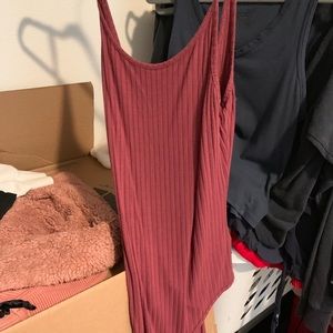 pink/maroon body suit